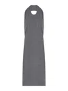 Courrèges Over The Shoulder Draped Midi Dress In Grey