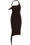 Courrèges Ellipse Bustier Mini Dress In Brown