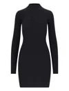 Courrèges Dress With Logo In Black  