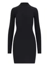 Courrèges Dress With Logo In Black