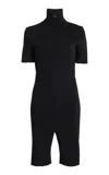 Courrèges Knit Playsuit In Black