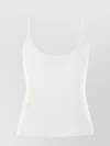 Courrèges Knit Top With Ribbed Texture And Spaghetti Straps