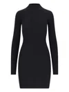 Courrèges Dress With Logo In Black