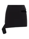 Courrèges Loop-knit Mini Skirt In Black
