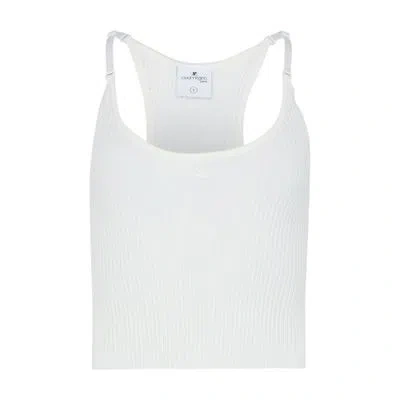 Courrèges Knitted Scuba Vest Top In White