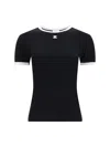 Courrèges Courreges Women Signature Contrast T-shirt In Black