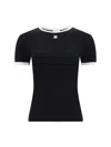 Courrèges Courreges Women Signature Contrast T-shirt In Black