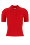 Courrèges Courreges Red Viscosa Blend Polo Shirt In Red