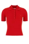 Courrèges Courreges Red Viscosa Blend Polo Shirt