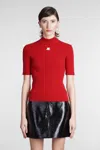 Courrèges Knitwear In Red Viscose In Red