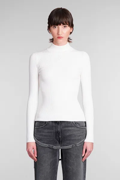 COURRÈGES KNITWEAR IN WHITE VISCOSE