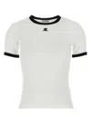 Courrèges White Signature Contrast T-shirt In White