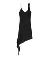 Courrèges Knot Asymmetric Midi Dress In Black