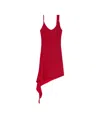 Courrèges Black Polyester Mini Dress In Red