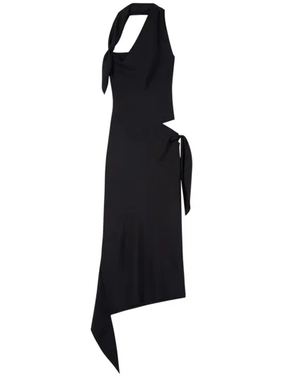 Courrèges Knot Slash Dress In Schwarz