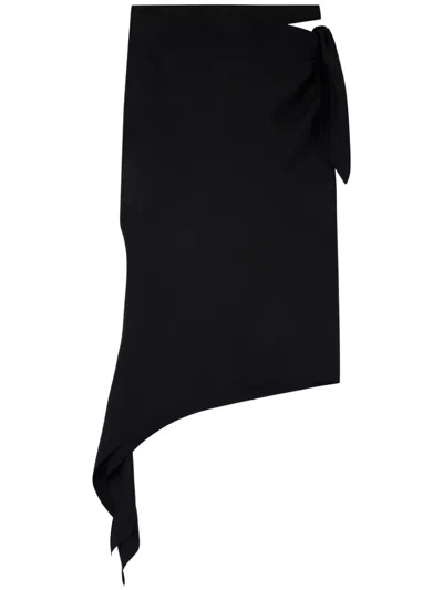 COURRÈGES KNOT SLASH MIDI SKIRT