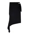 Courrèges Asymmetrical Midi Skirt In Black