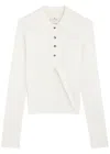 Courrèges Collared Neck Knotted Front Long Sleeves