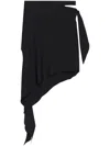 Courrèges Asymmetrical Midi Skirt In Black