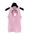 Courrèges Label Hollowed-out Vest In Pink