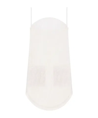 Courrèges Lace-embroidered Mini Dress In White