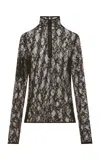 Courrèges Lace-panel High-neck Top