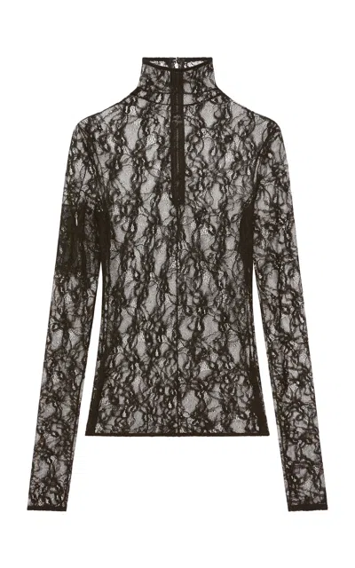 Courrèges Lace Mockneck Top