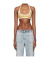 Courrèges Lace-up Bra In Brown