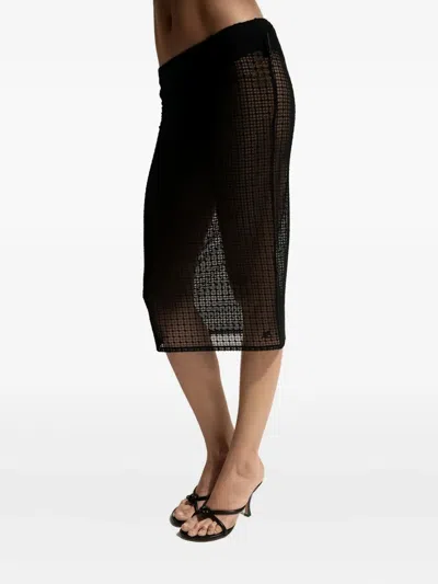 Courrèges Laced Skirt In Black