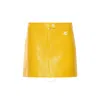 Courrèges Vinyl Mini Skirt In Yellow