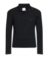 Courrèges Lapel Long Sleeve Sweater In Black