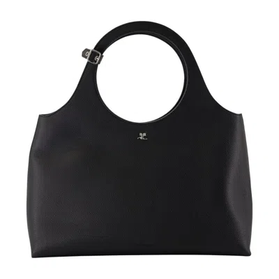 Courrèges Large Holy Day  Shoulder Bag In Black