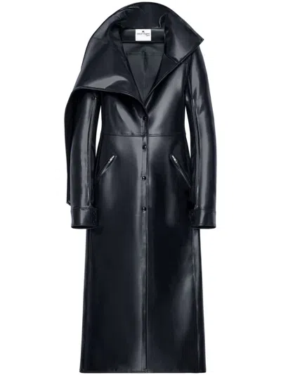 COURRÈGES LATEX BUTTON-UP TRENCH COAT