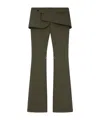 Courrèges Military Green Cotton Mini Skirt Trousers In Green