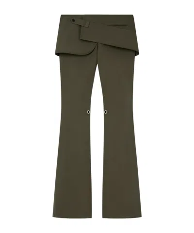COURRÈGES LAYERED-SKIRT BOOTCUT TROUSERS