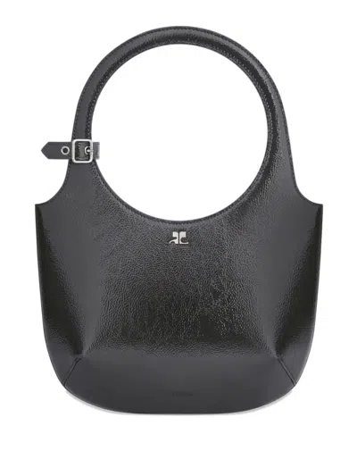 Courrèges Naplack Holy Bag Carbon In Black