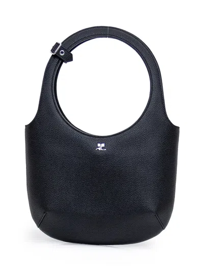 Courrèges Leather Bag In Black