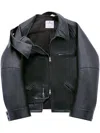 COURRÈGES LEATHER BIKER JACKET