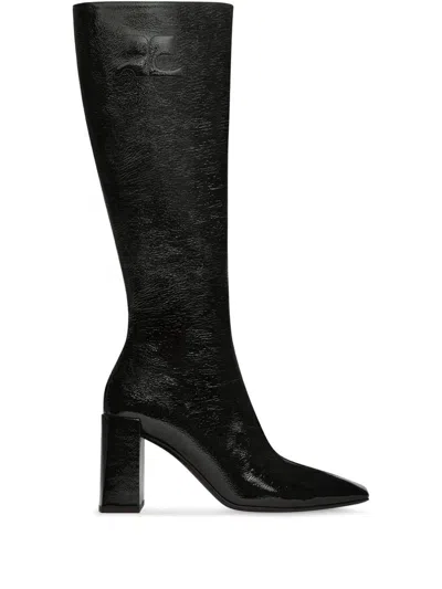 Courrèges Leather Boot With Black Heel Courreges
