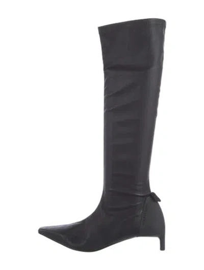 Pre-owned Courrèges Leather Boots In Black