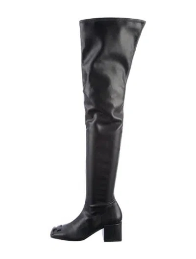Pre-owned Courrèges Leather Boots In Black