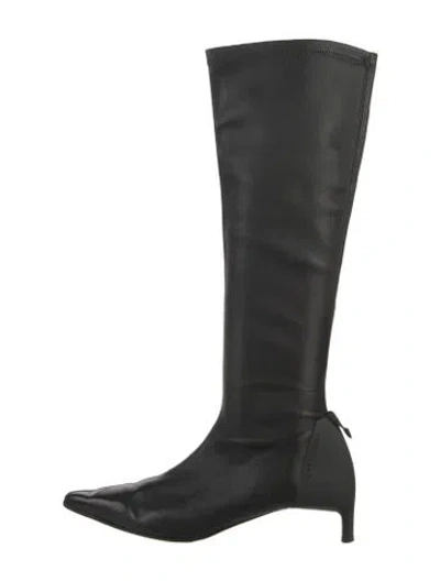 Pre-owned Courrèges Leather Boots In Black