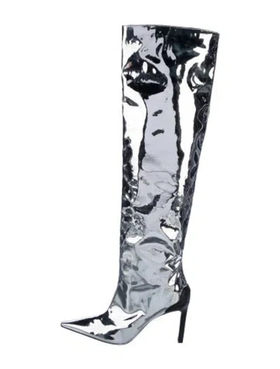 Pre-owned Courrèges Leather Boots In Blue