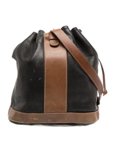 Pre-owned Courrèges Leather Bucket Bag In Brown