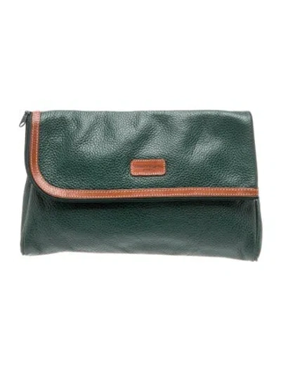 Pre-owned Courrèges Leather Clutch In Green