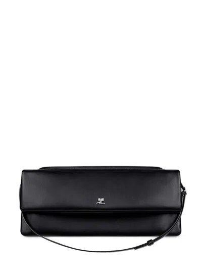 COURRÈGES COURRÈGES LEATHER CLUTCH WITH FLAP