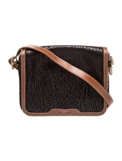 Pre-owned Courrèges Leather Crossbody Bag In Black