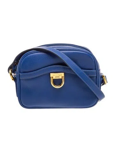 Pre-owned Courrèges Leather Crossbody Bag In Blue