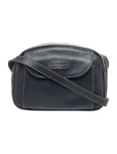 Pre-owned Courrèges Leather Crossbody Bag In Grey