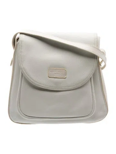 Pre-owned Courrèges Leather Crossbody Bag In Grey